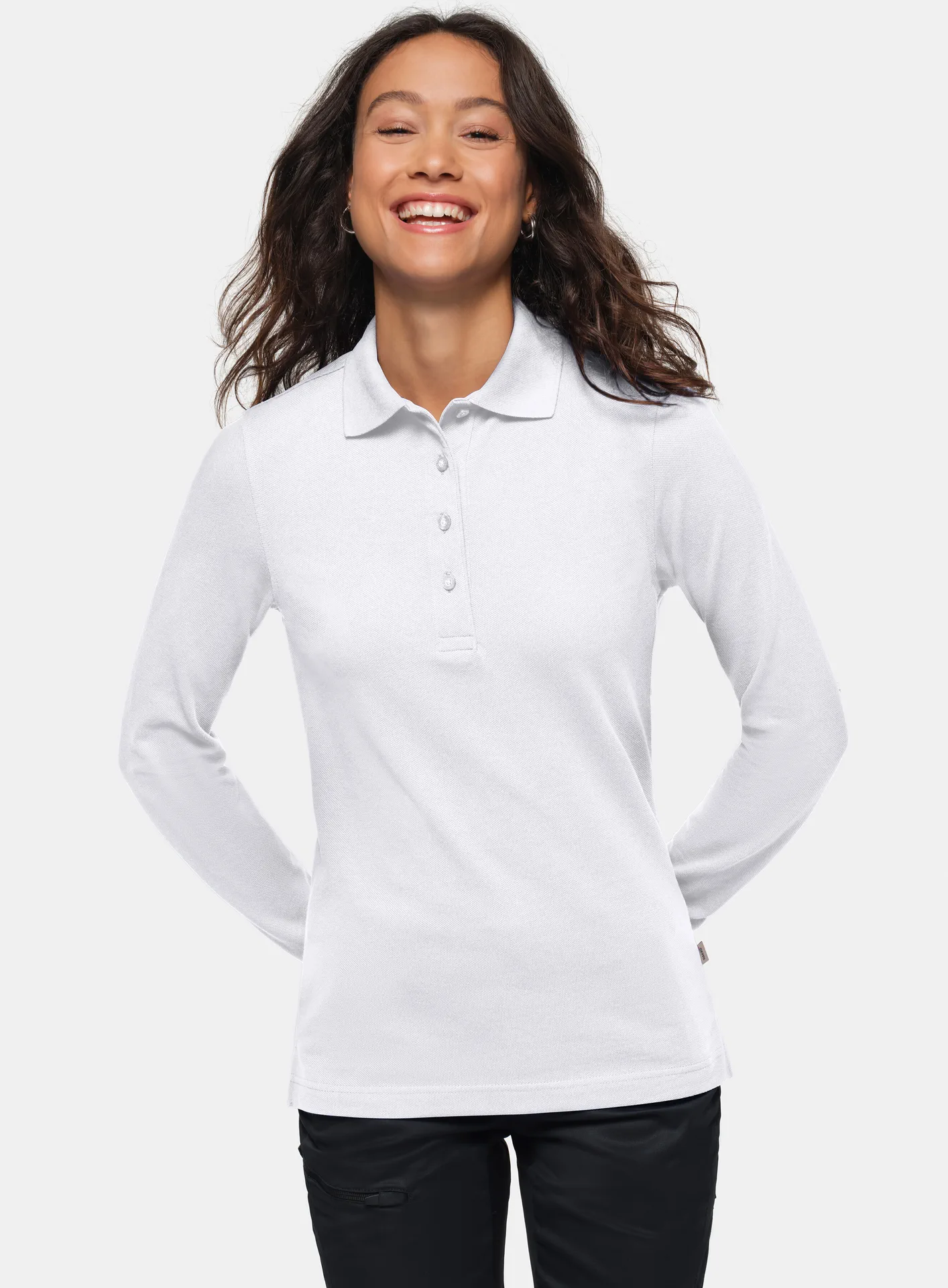 HAKRO Women-Longsleeve-Poloshirt 215 Mikralinar®