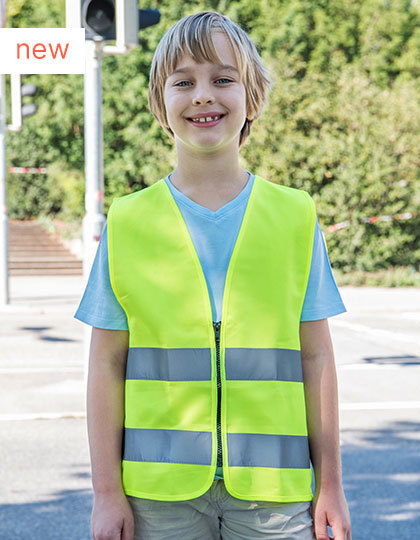 Korntex Kids´ Hi-Vis Safety Vest with Front Zipper Aalborg