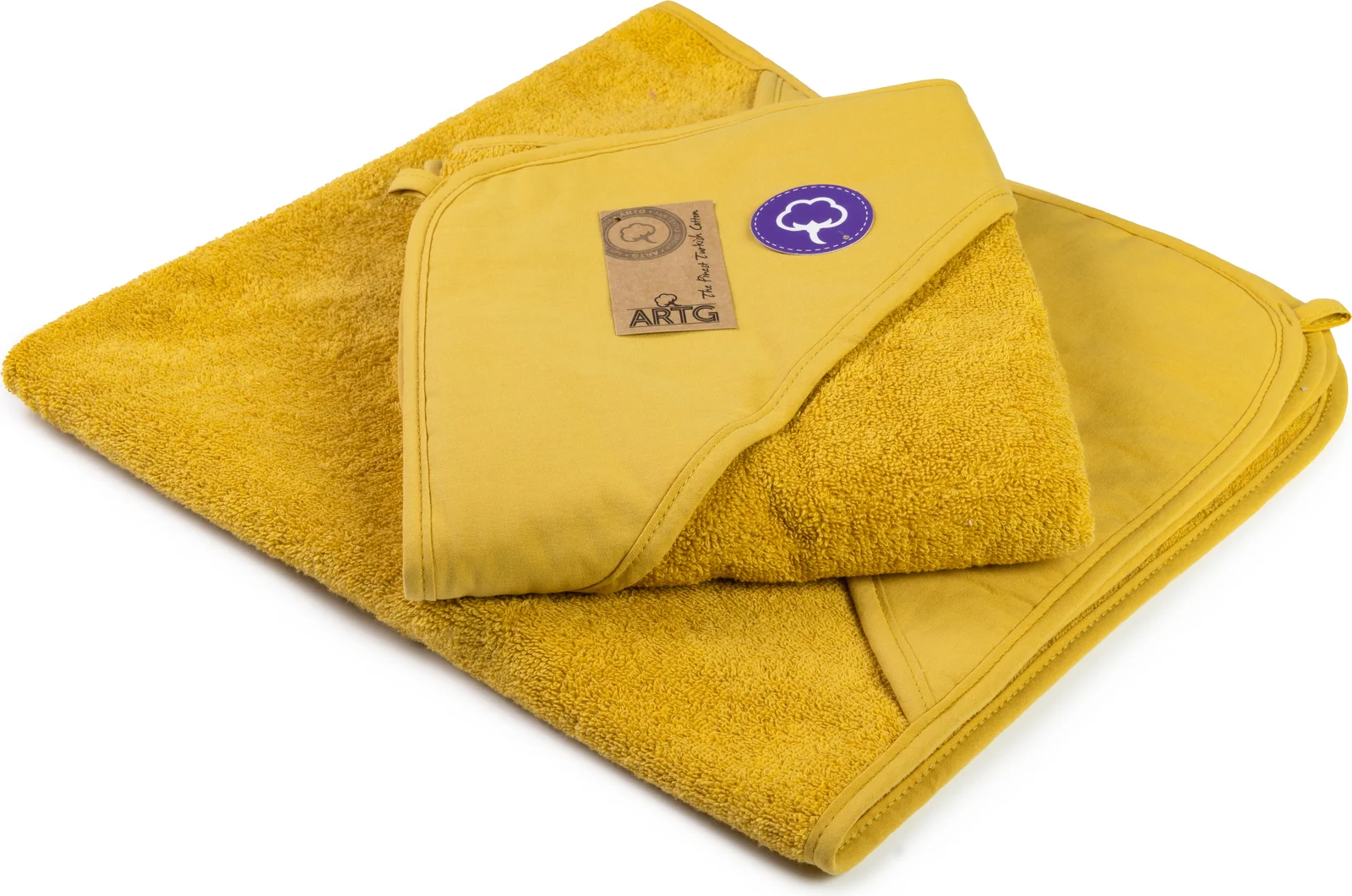 artg-ar731-print-me-baby-hooded-towel-mustard-front-1 ARTG PRINT-Me® Baby Hooded Towel