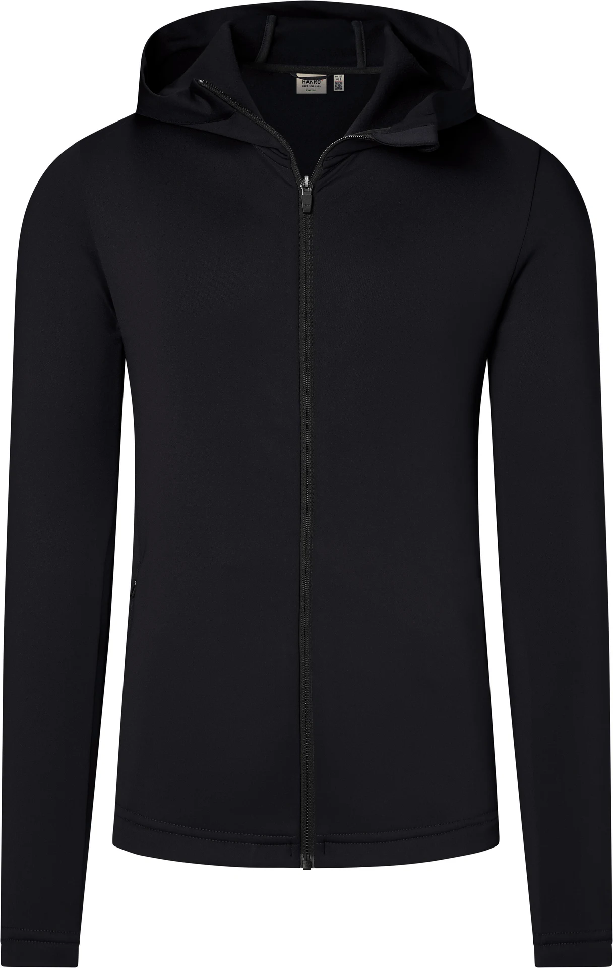hakro-873-kapuzen-tecjacke-eco-schwarz-front-1 HAKRO Kapuzen-Tecjacke 873 ECO