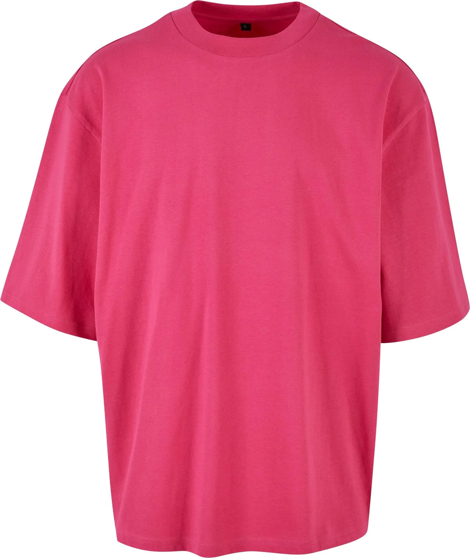 BYB-BY256-oversized-sleeve-t-shirt-hibiskuspink-front-4 Build Your Brand Oversized Sleeve Tee