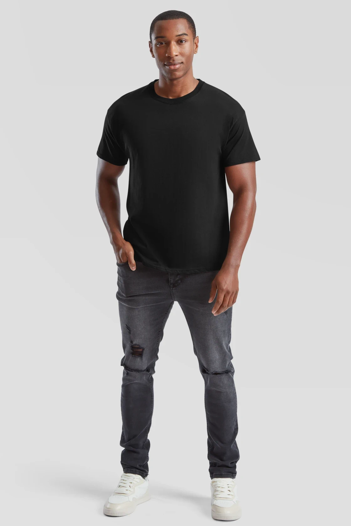 fruit-of-the-loom-61-082-0-original-t-shirt-black-model-3 F.O.L. Original T