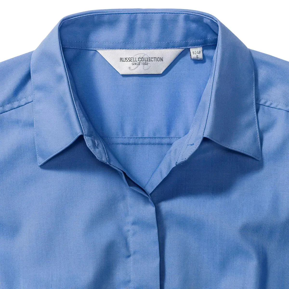 Russell Ladies Long Sleeve Polycotton Easy Care Fitted Poplin Shirt
