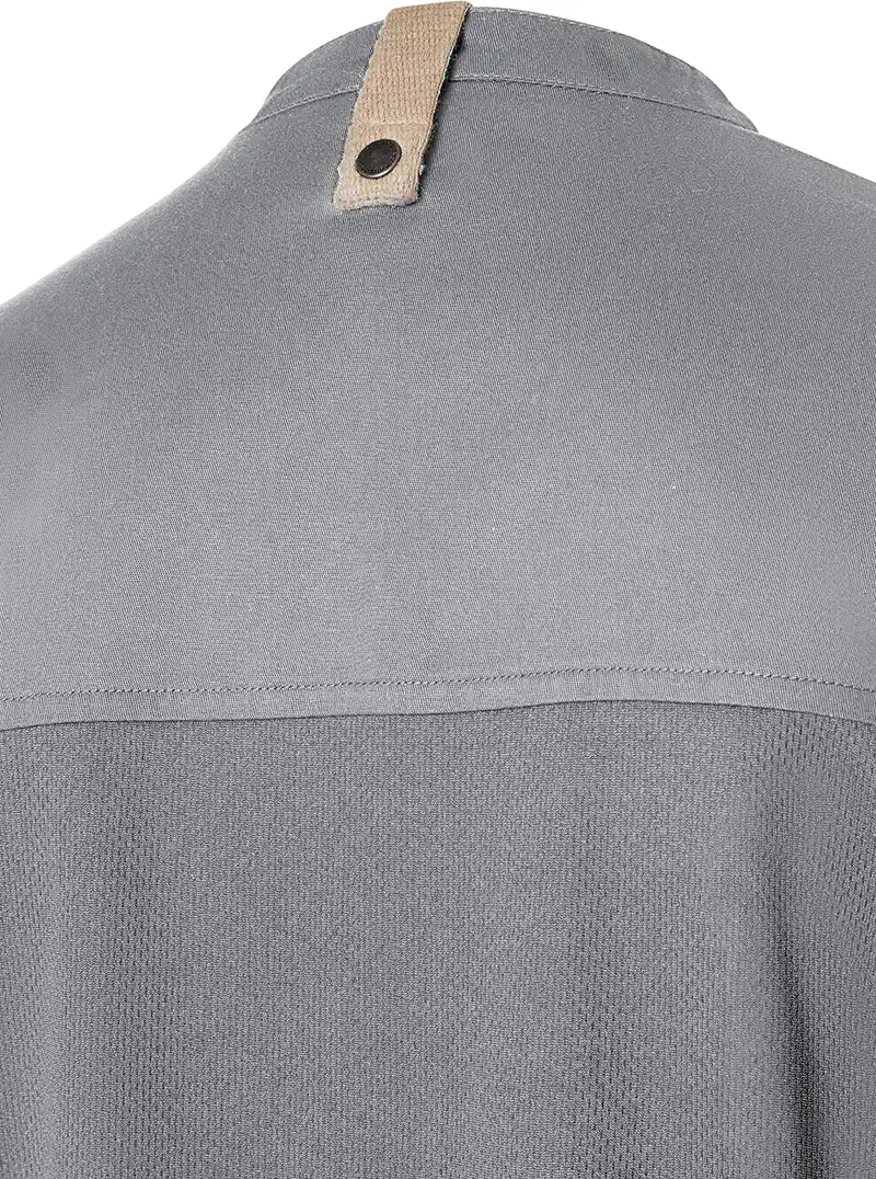 karlowsky-jf27-damenkochjacke-green-generation-kurzarm-platinumgrey-detail-6 KARLOWSKY Damenkochjacke Green-Generation Kurzarm