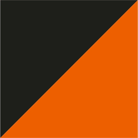 dark grey/signal orange