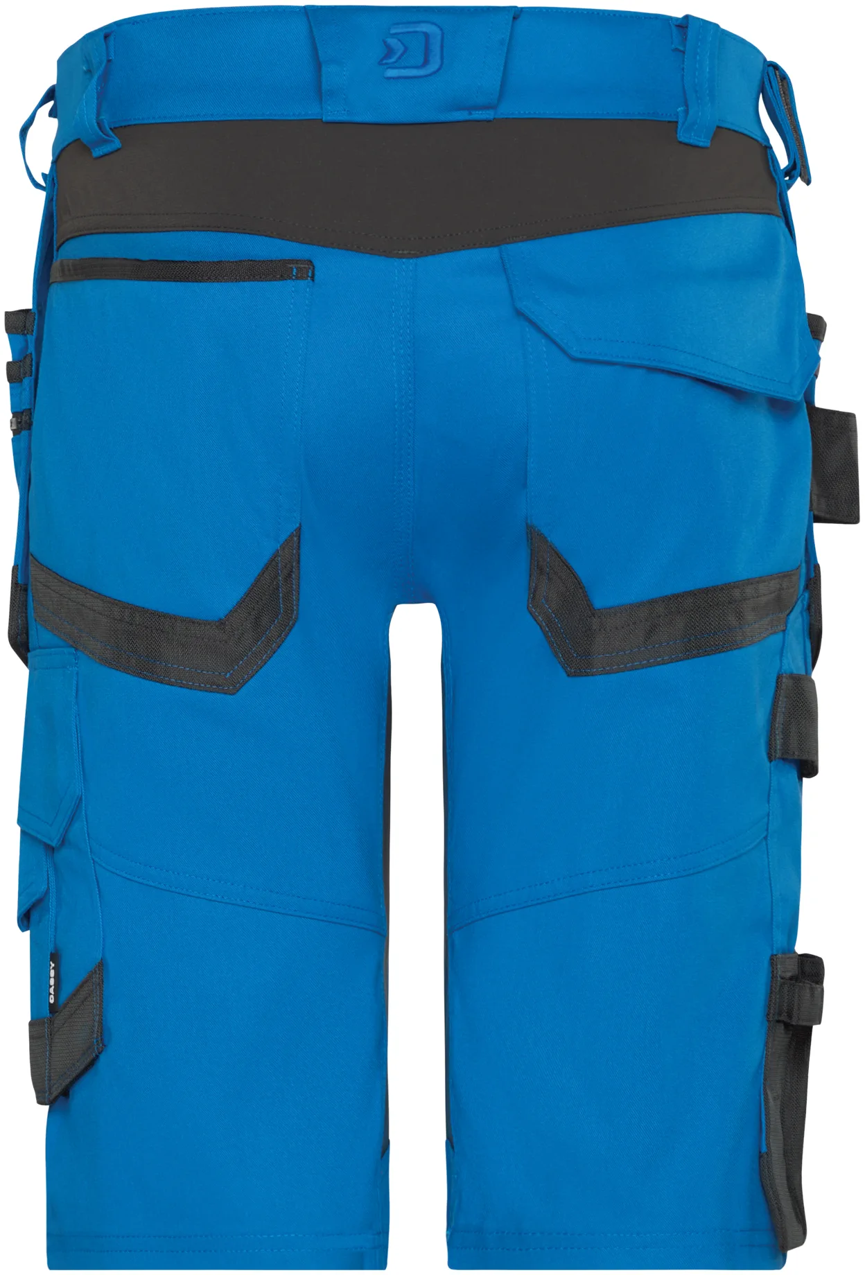 dassy-250114-trix-next-shorts-with-stretch-and-holster-pockets-azure-blue-anthracite-grey-back-3 DASSY Stretch-Arbeitsshorts TRIX Next