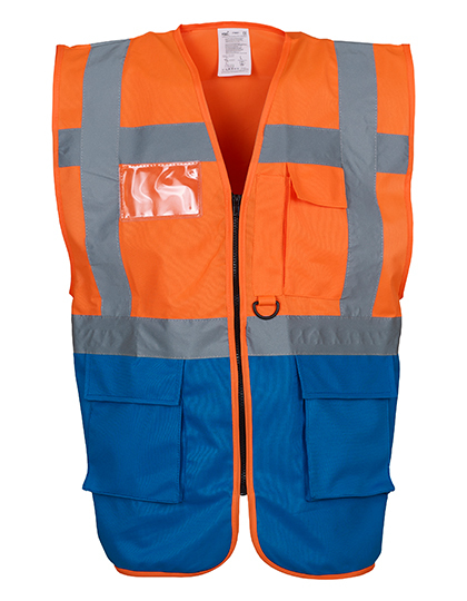 hi-vis orange/royal blue