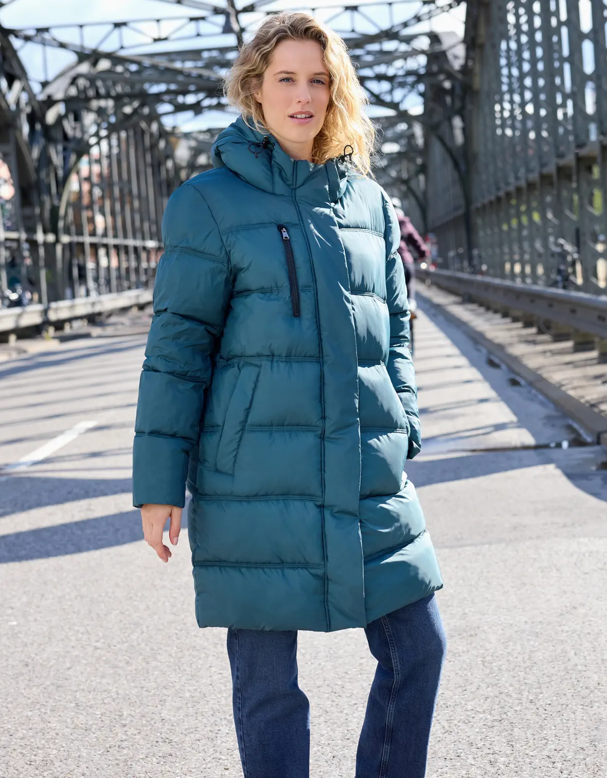 jn1367-ladies-winter-short-coat-model-0 James & Nicholson Ladies Winter Short Coat