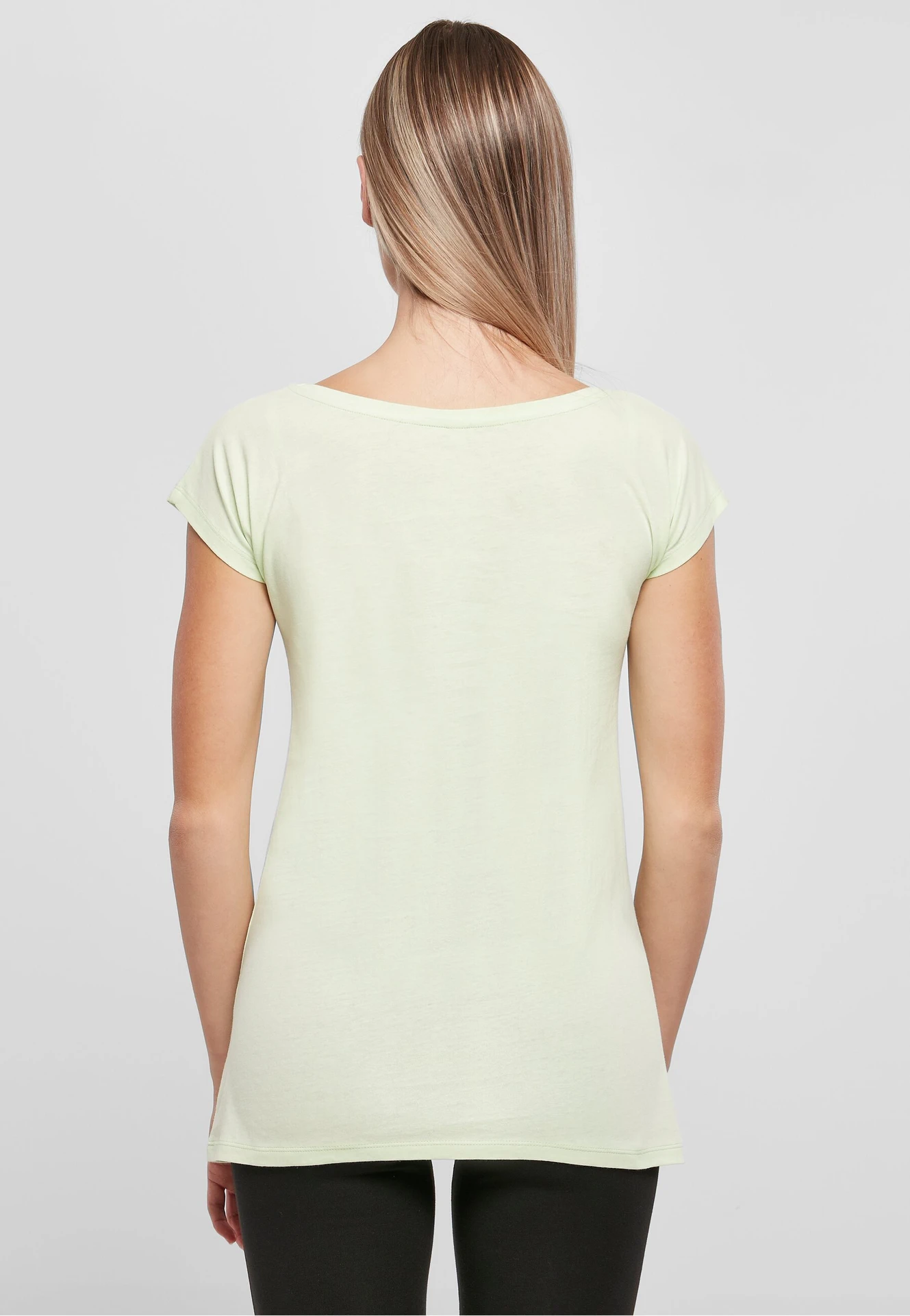 Build Your Brand Ladies Wide Neck Tee