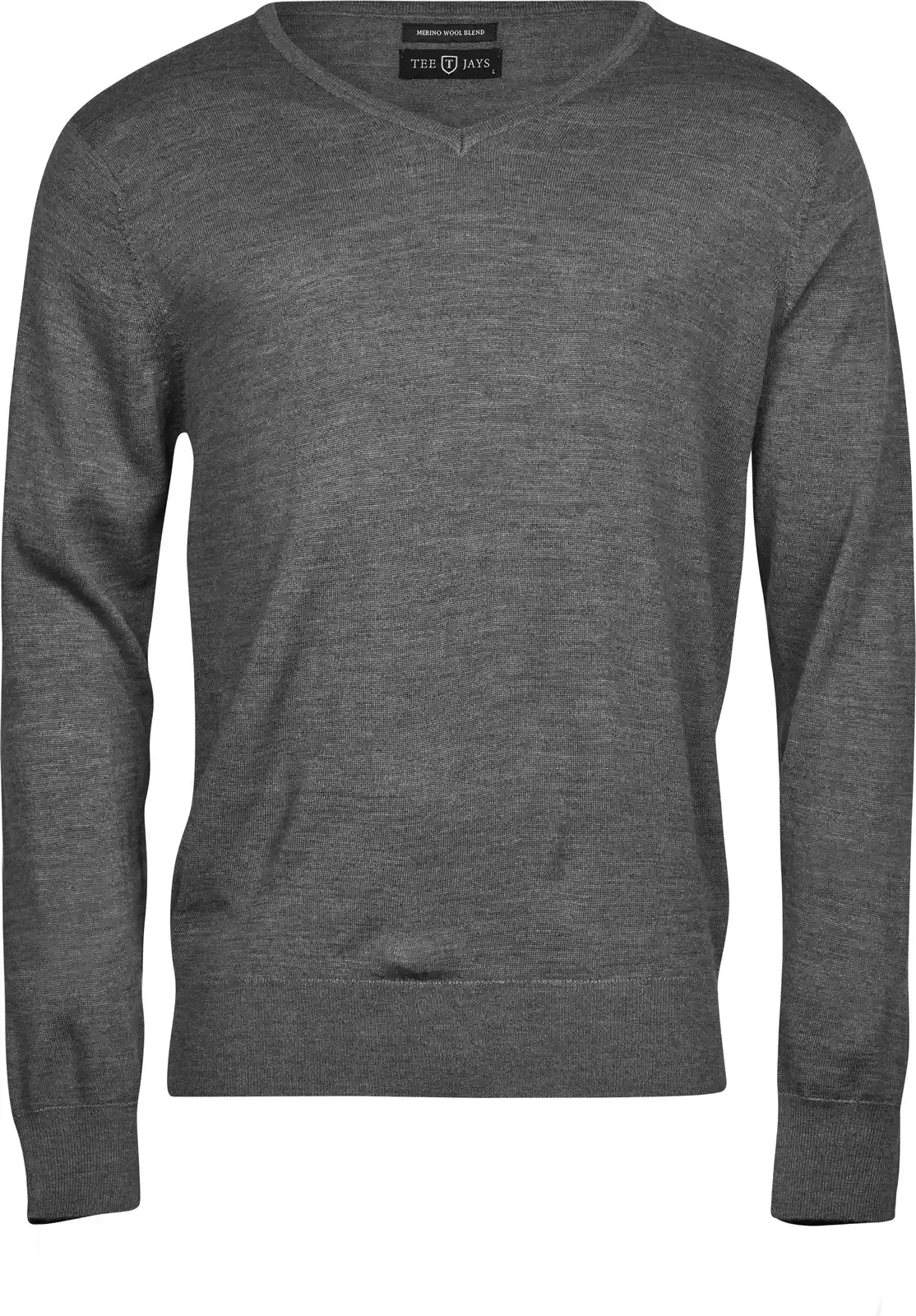 tee-jays-6001-mens-v-neck-sweater-greymelange-front-1 Tee Jays Men`s V-Neck Sweater