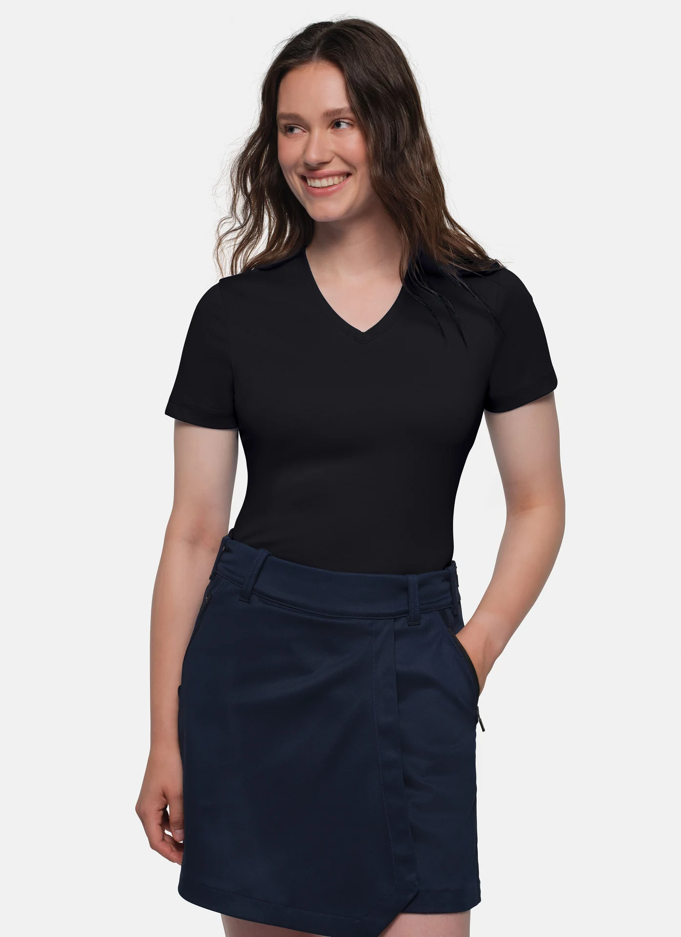 HAKRO Damen-V-Shirt 169 Cotton-Tec