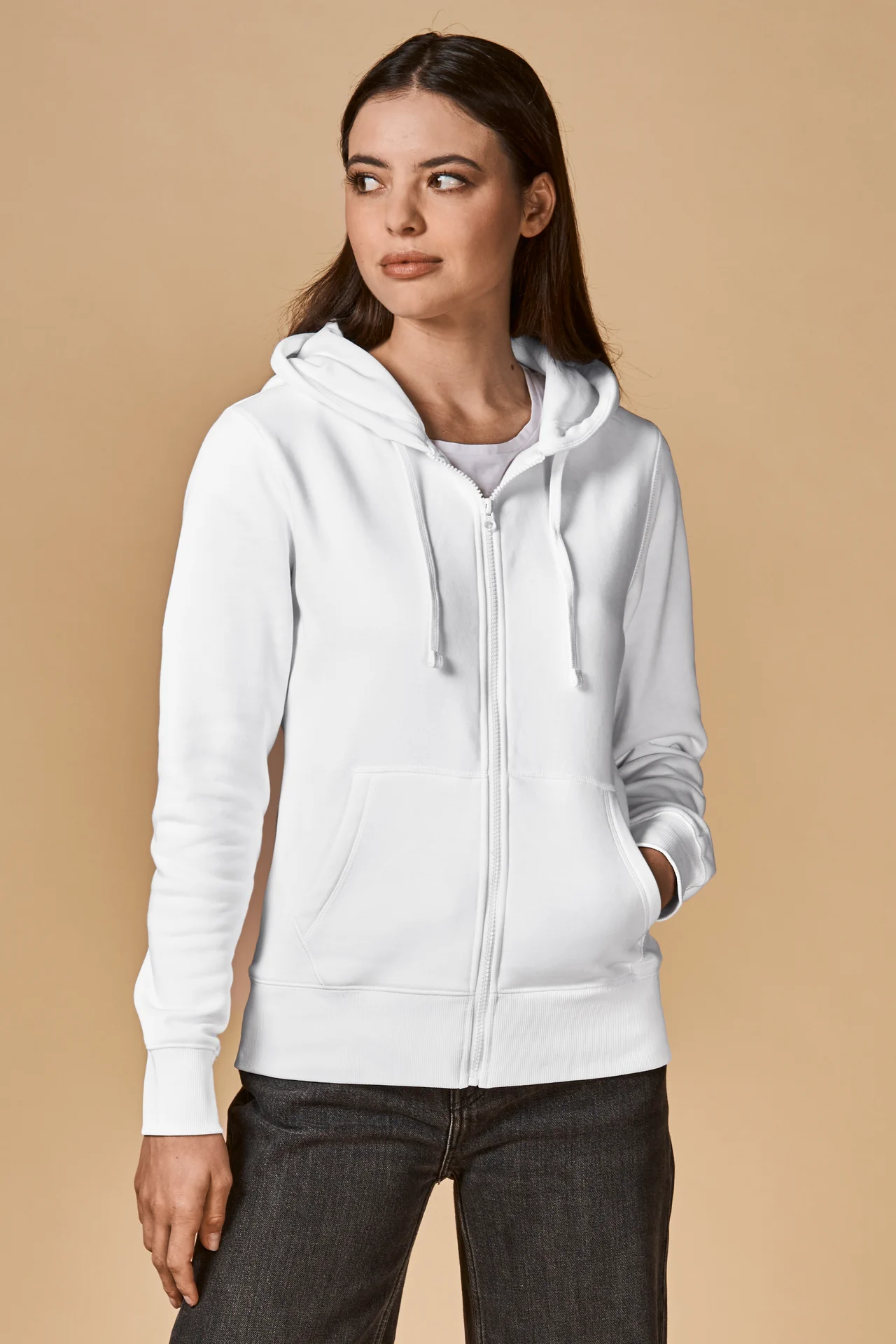promodoro-1751-womens-hoody-jacket-white-model-0 Promodoro X.O Women´s Hoody Jacket