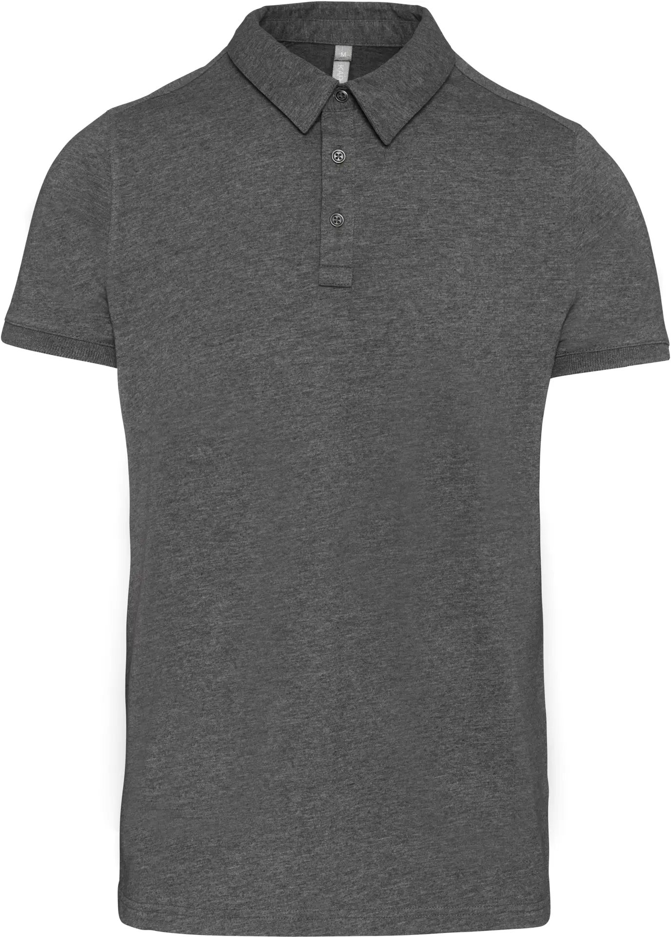 K262-herren-jersey-polo-greyheather-front-3 Kariban Herren Jersey Polo