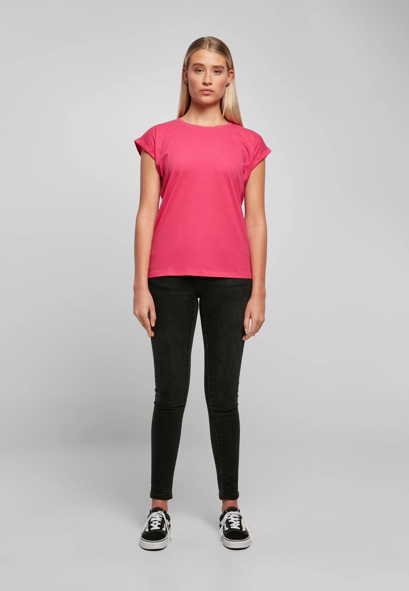 Build Your Brand Ladies Extended Shoulder Tee