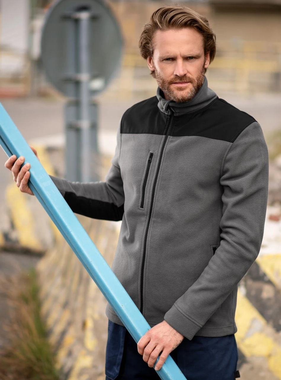 rimeck-530-fleece-effect-stahlgrau-model-0 RIMECK Fleecejacke Effect 530