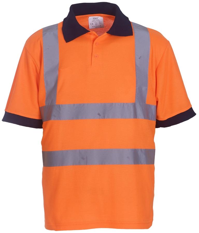 YOKO Two Band & Brace Hi Vis Polo Shirt