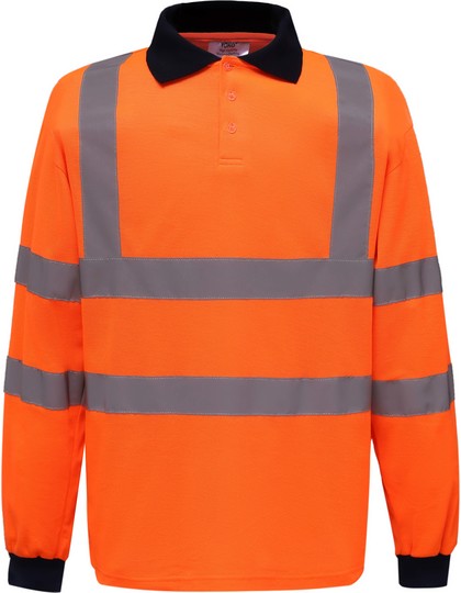 YOKO Hi-Vis Long Sleeve Polo YOKO Hi-Vis Long Sleeve Polo
