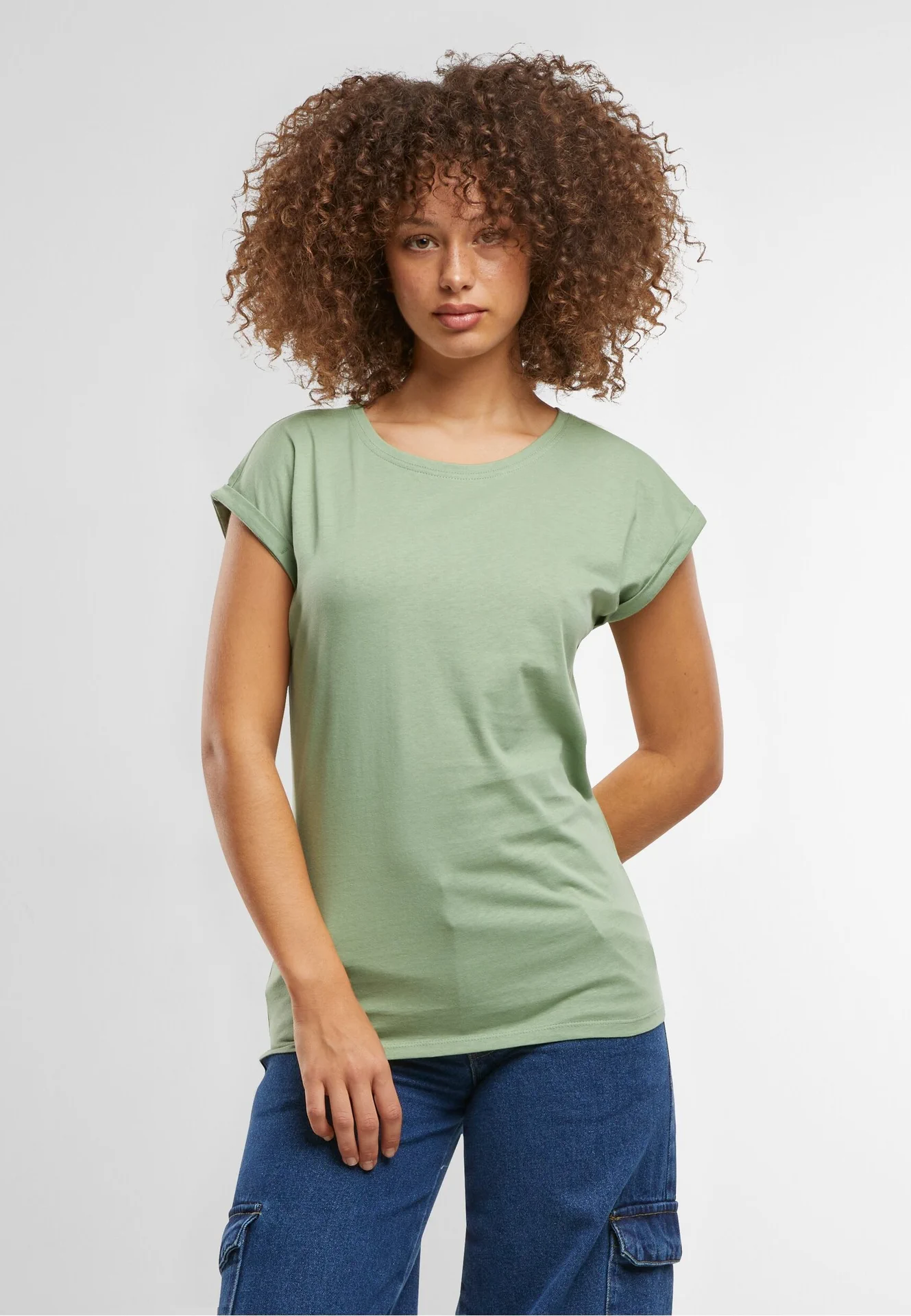 Build Your Brand Ladies Extended Shoulder Tee