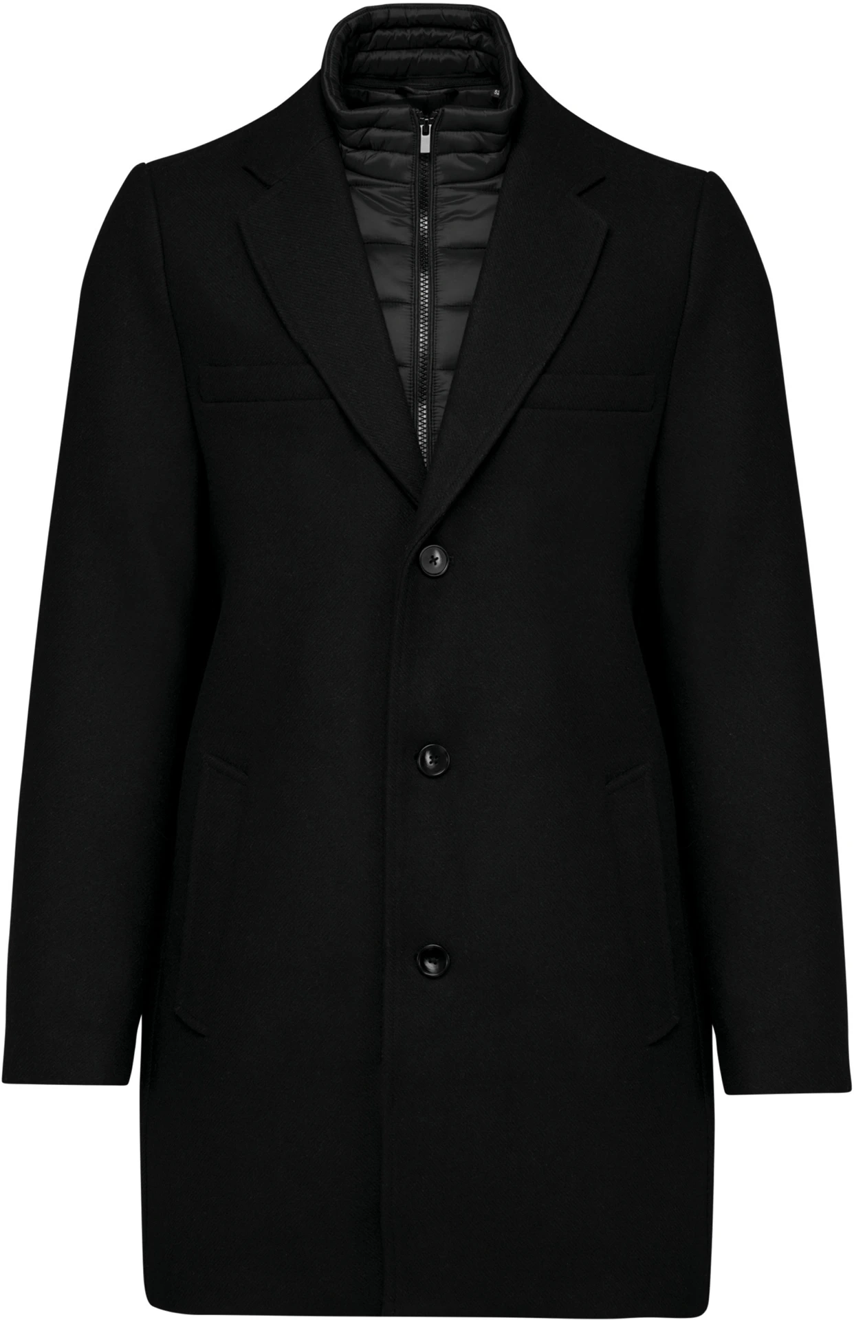 kariban-PK6020-herren-mantel-black-front-6 Kariban Herrenmantel