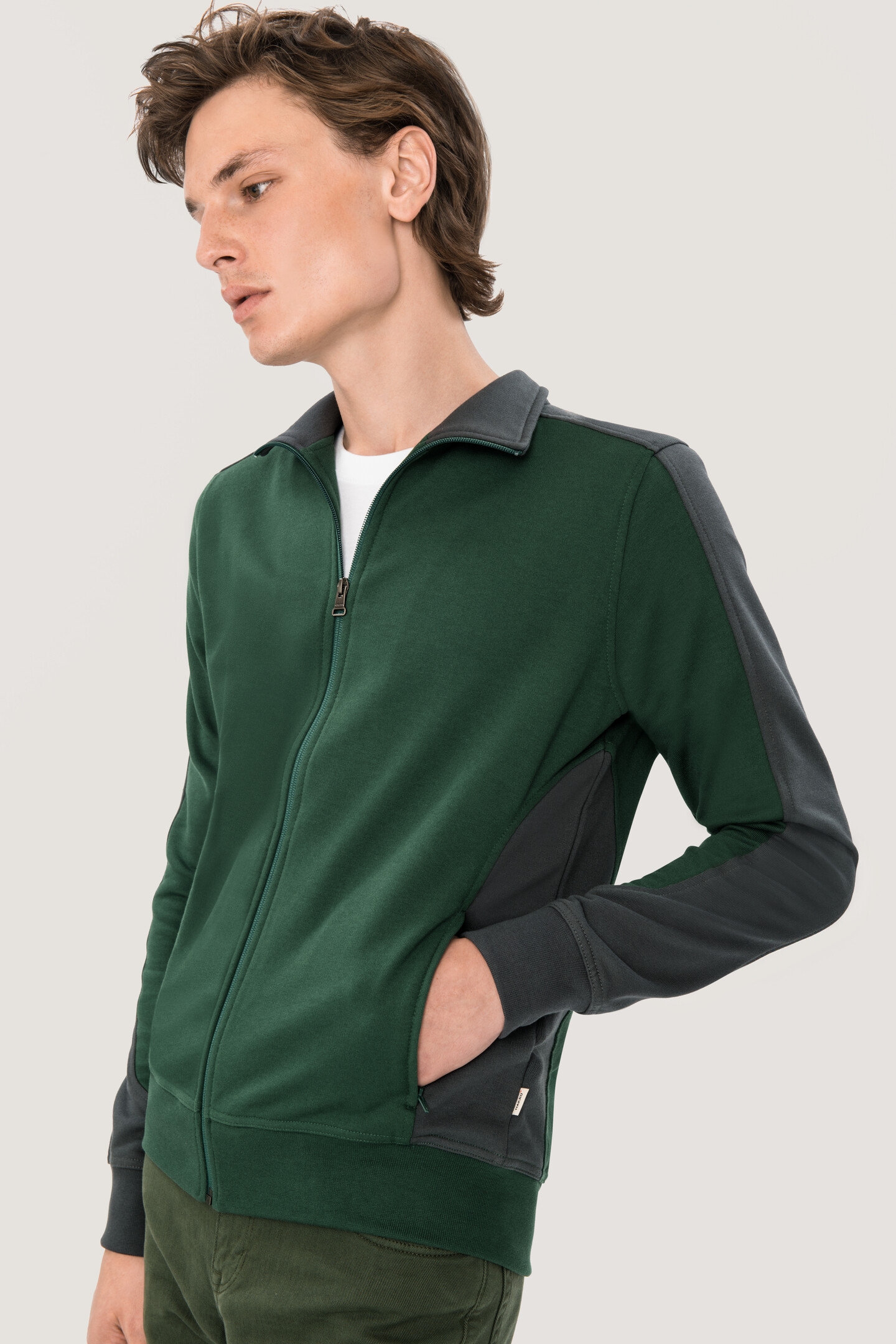 HAKRO Sweatjacke 477 Contrast Mikralinar® HAKRO Sweatjacke 477 Contrast Mikralinar®