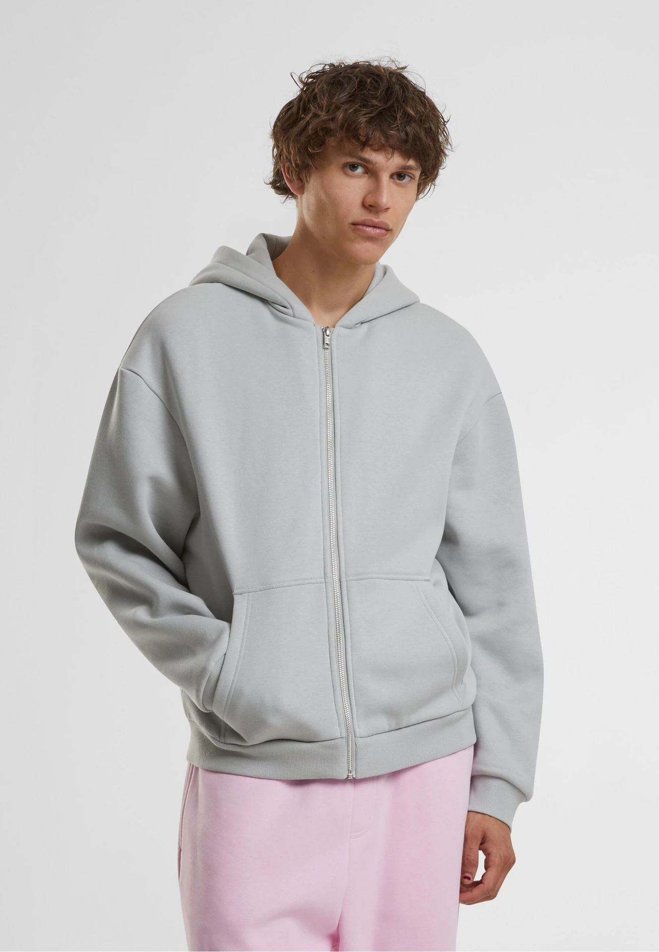 Build Your Brand Fluffy Zip Hoody