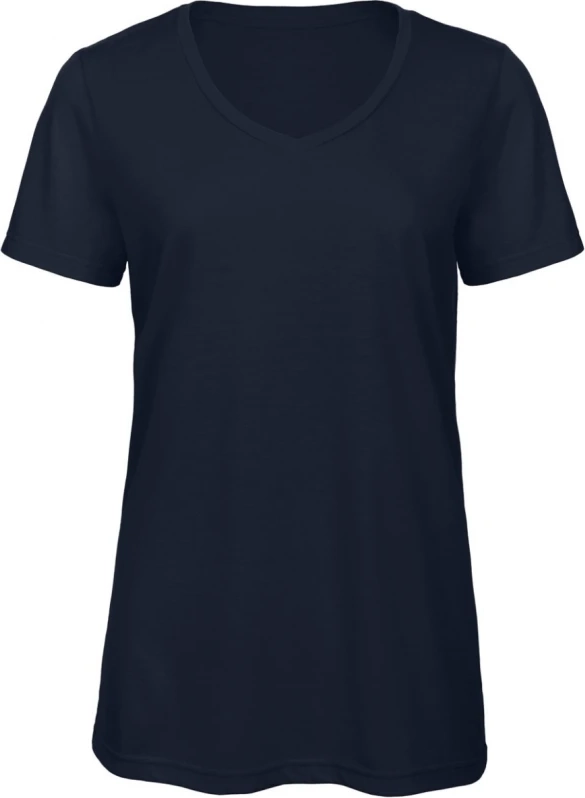 bc-tw058-triblend-women-v-t-shirt-navy-front-1 B&C V-Neck Triblend T-Shirt Women