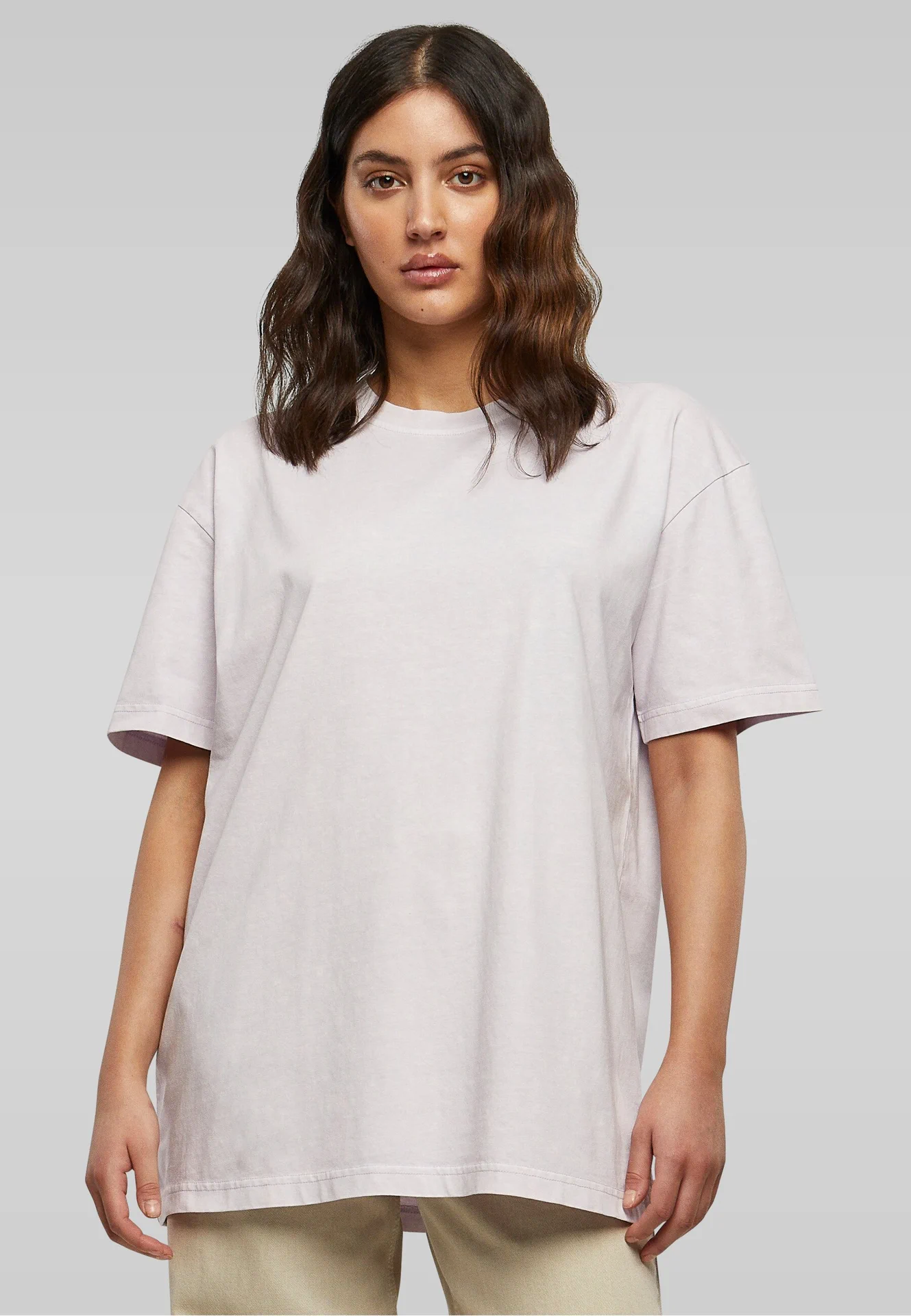 Build Your Brand Ladies Oversized Acid Wash Tee
