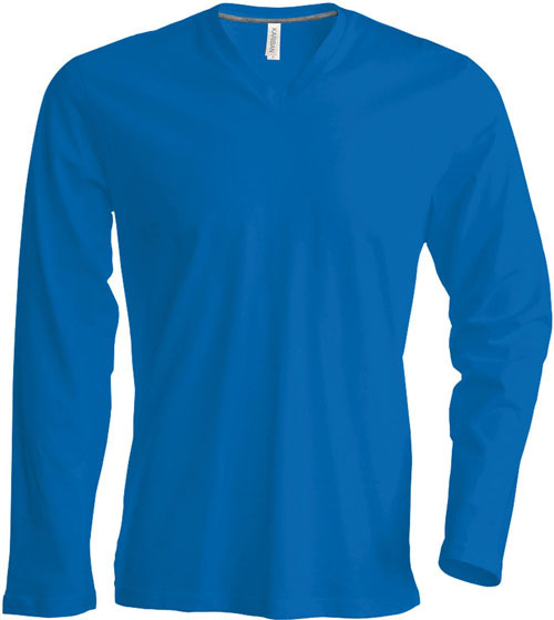 Kariban Herren V-Neck T-Shirt langarm