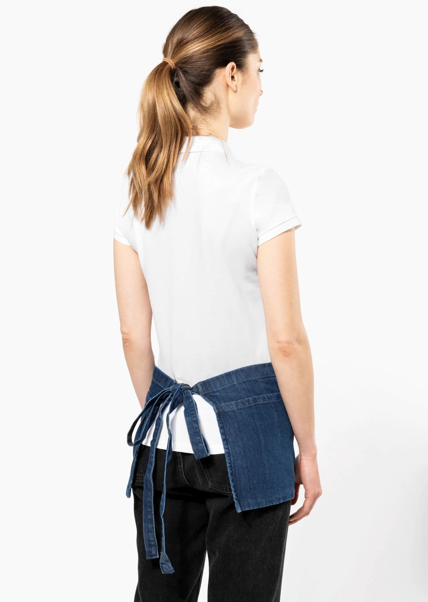 kariban-K886-barschuerze-kurz-denim-model-1 Kariban Barschürze kurz