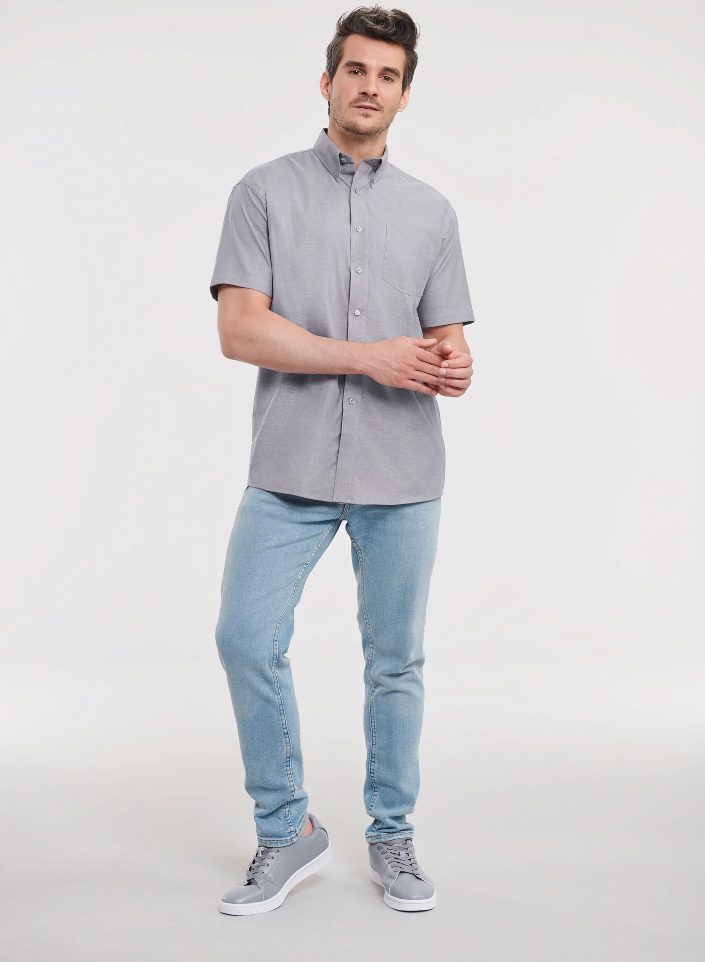 Russell Men's Short Sleeve Easy Care Oxford Shirt