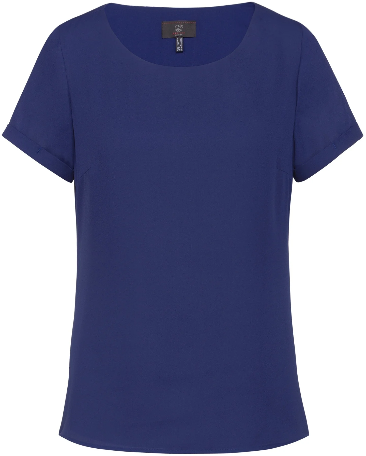 greiff-6577-chiffon-bluse-14-rf_1446_marine-front-2 GREIFF Chiffon-Bluse kurzarm Regular Fit