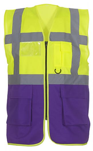 hi-vis yellow/purple