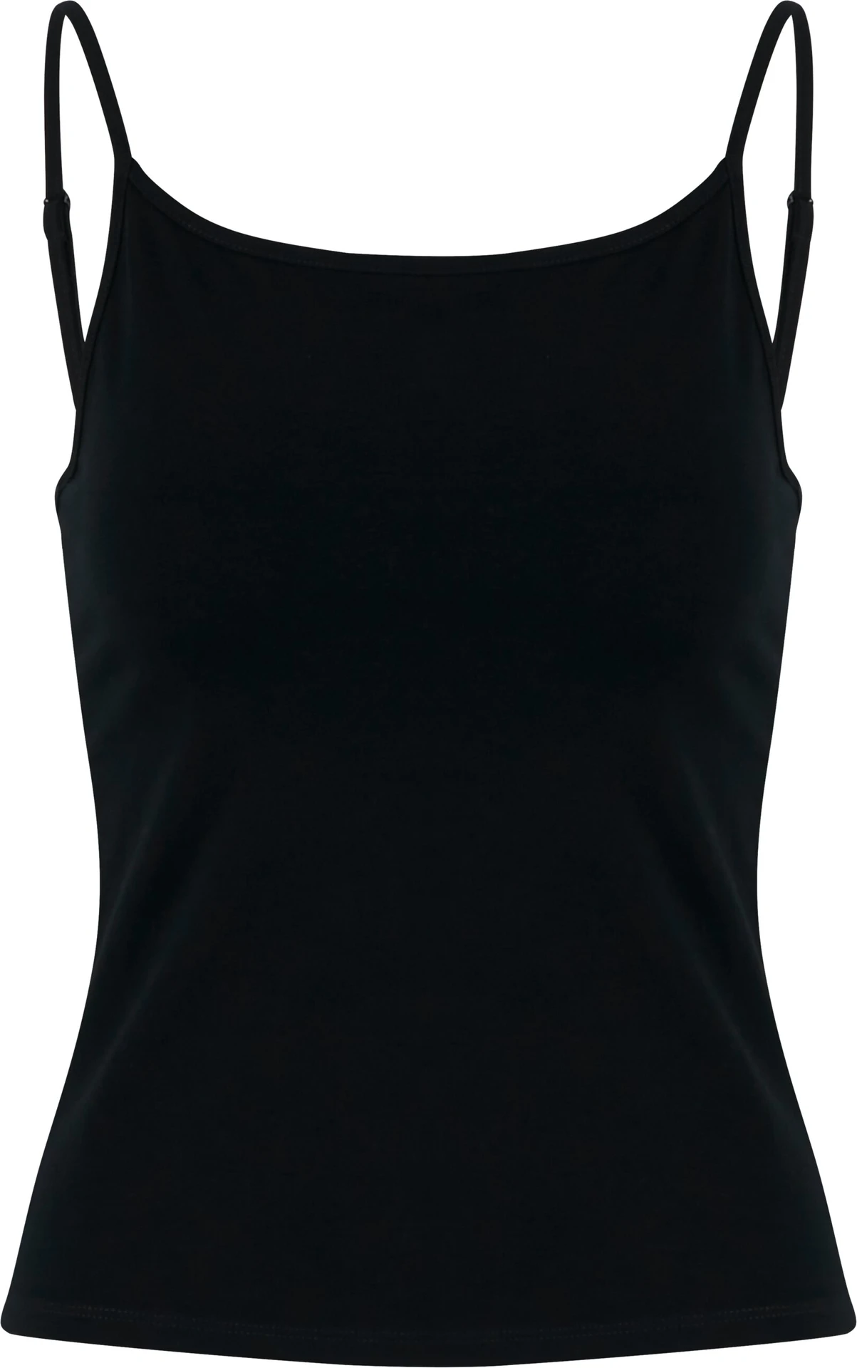 BYB-BY314-ladies-stretch-jersey-short-slim-top-black-front-4 Build Your Brand Ladies Stretch Jersey Short Slim Top