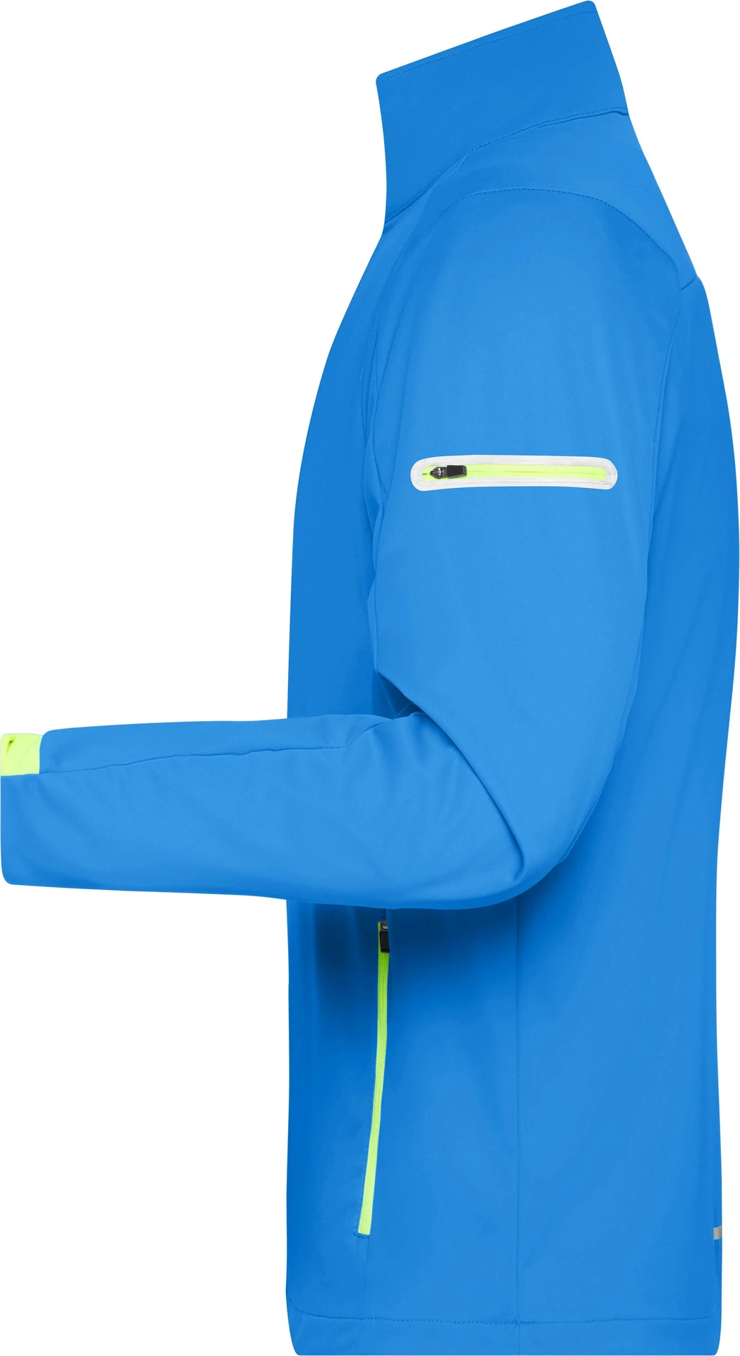 jn1126-mens-sports-softshell-jacket-brightblue-brightyellow-left-4 James & Nicholson Men`s Sports Softshell Jacket