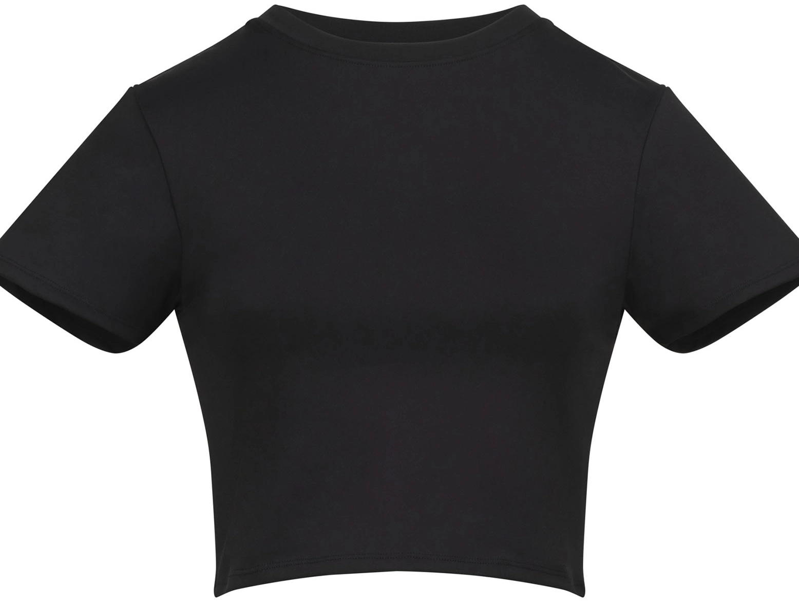 justcool-jc215-womens-recycled-cropped-t-shirt-jetblack-front-1 Just Cool Women's Recycled Cropped T