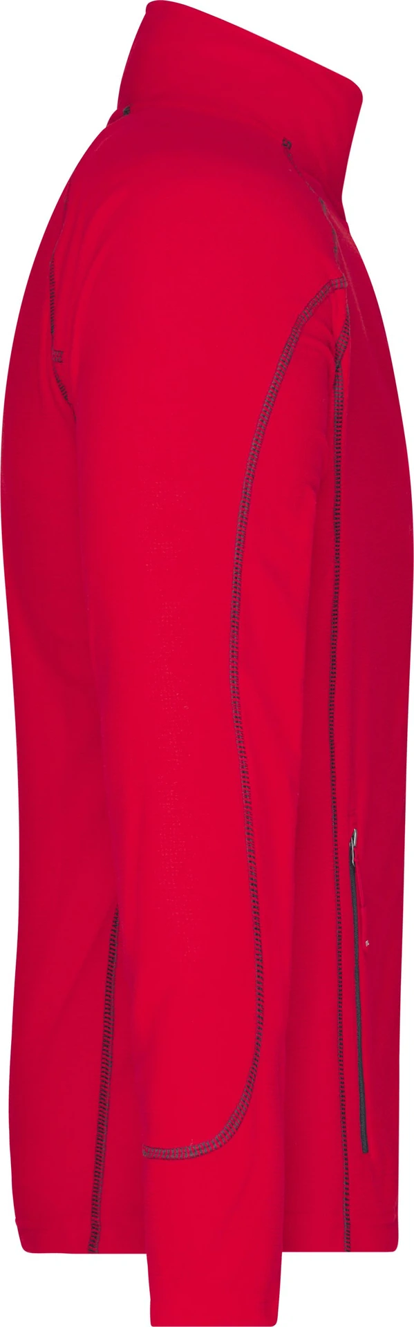 jn597-mens-structure-fleece-jacket-red-carbon-right-6 James & Nicholson Men's Structure Fleece Jacket