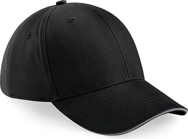 beechfield-b20-athleisure-6-panel-cap-black-graphitegrey-front-1 Beechfield Athleisure 6 Panel Cap
