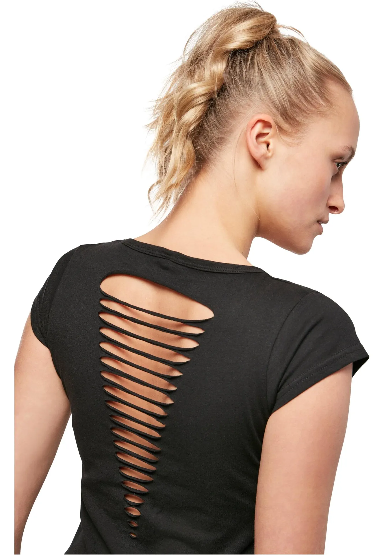 Build Your Brand Ladies Back Cut Tee