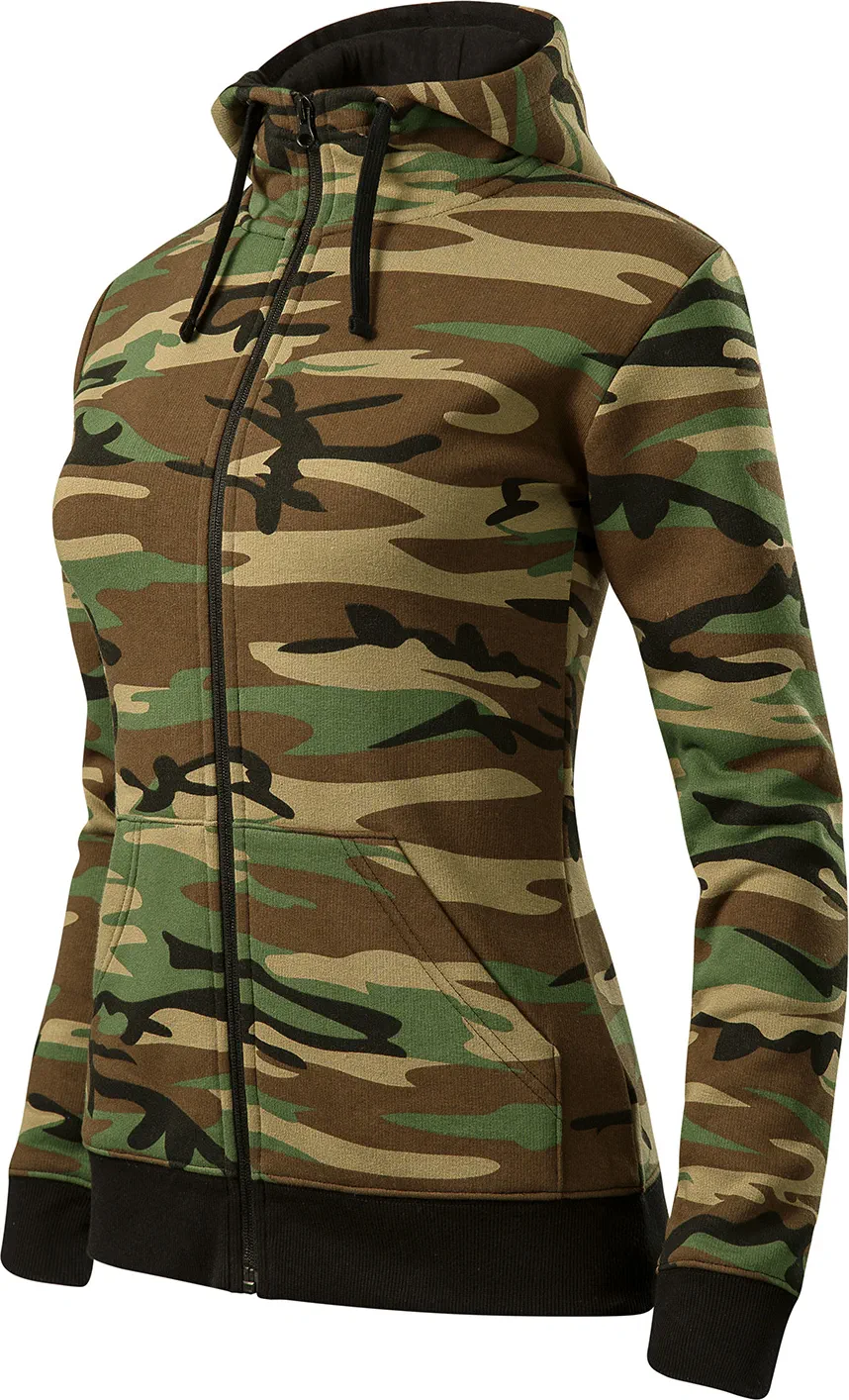 MALFINI Sweatshirt Damen Camo Zipper C20