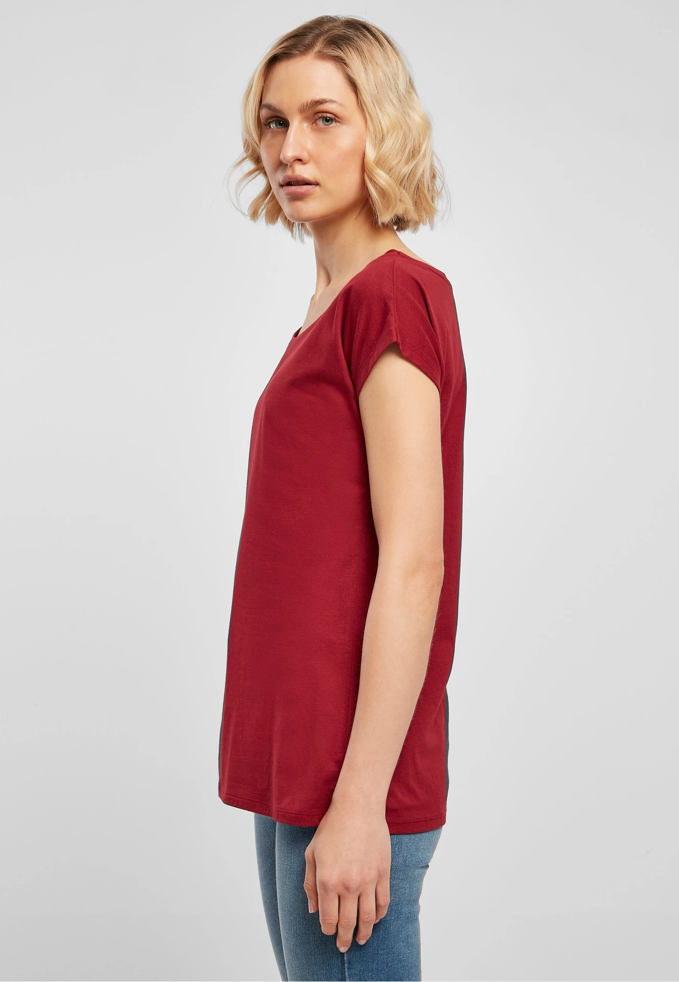 Build Your Brand Ladies Wide Neck Tee