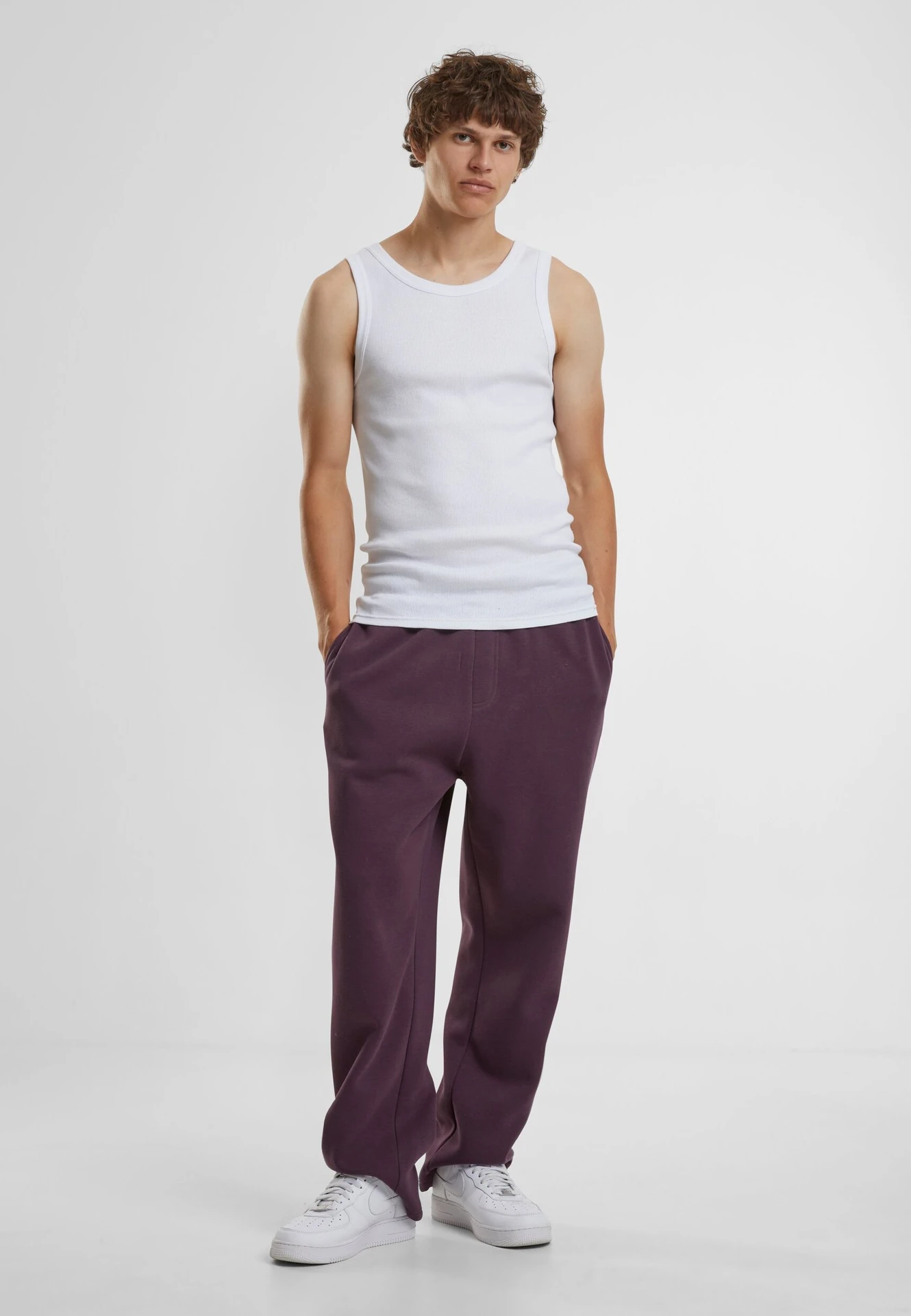 Build Your Brand Fluffy Track Sweatpants