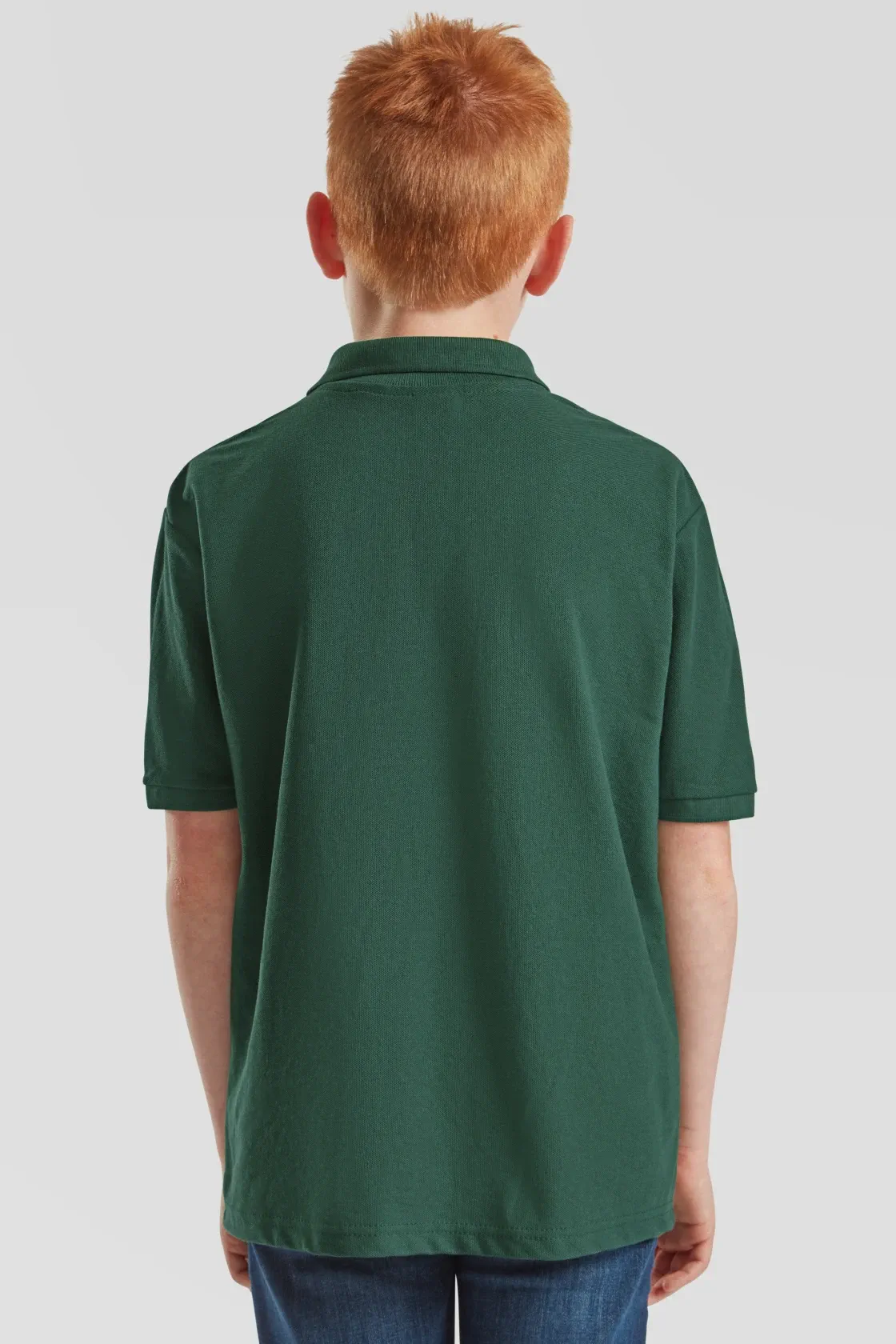 fruit-of-the-loom-63-417-0-kids-65-35-poloshirt-bottlegreen-model-2 F.O.L. 65/35 Polo Kids