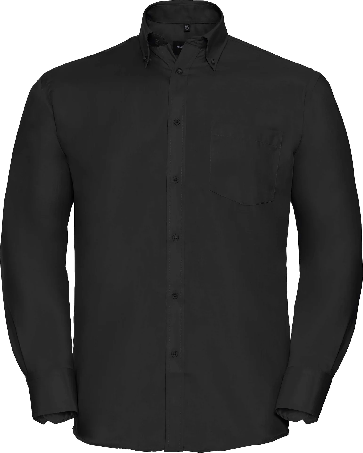 russell-r956m-mens-ls-ultimate-non-iron-shirt-black-front-3 Russell Men's Long Sleeve Ultimate Non-Iron Shirt