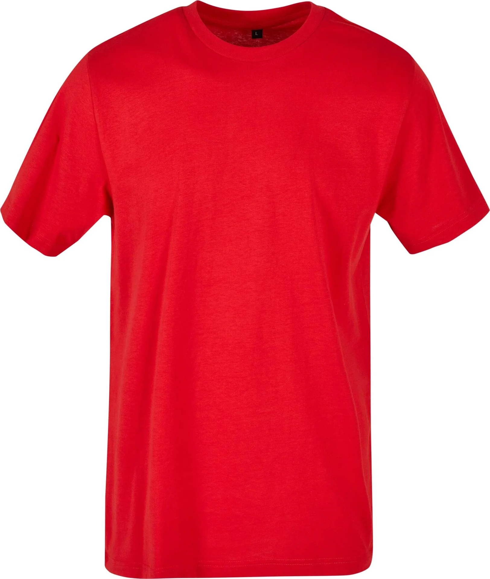 BYB-BB010-basic-round-neck-t-shirt-cityred-front-4 Build Your Brand Basic Round Neck T-Shirt