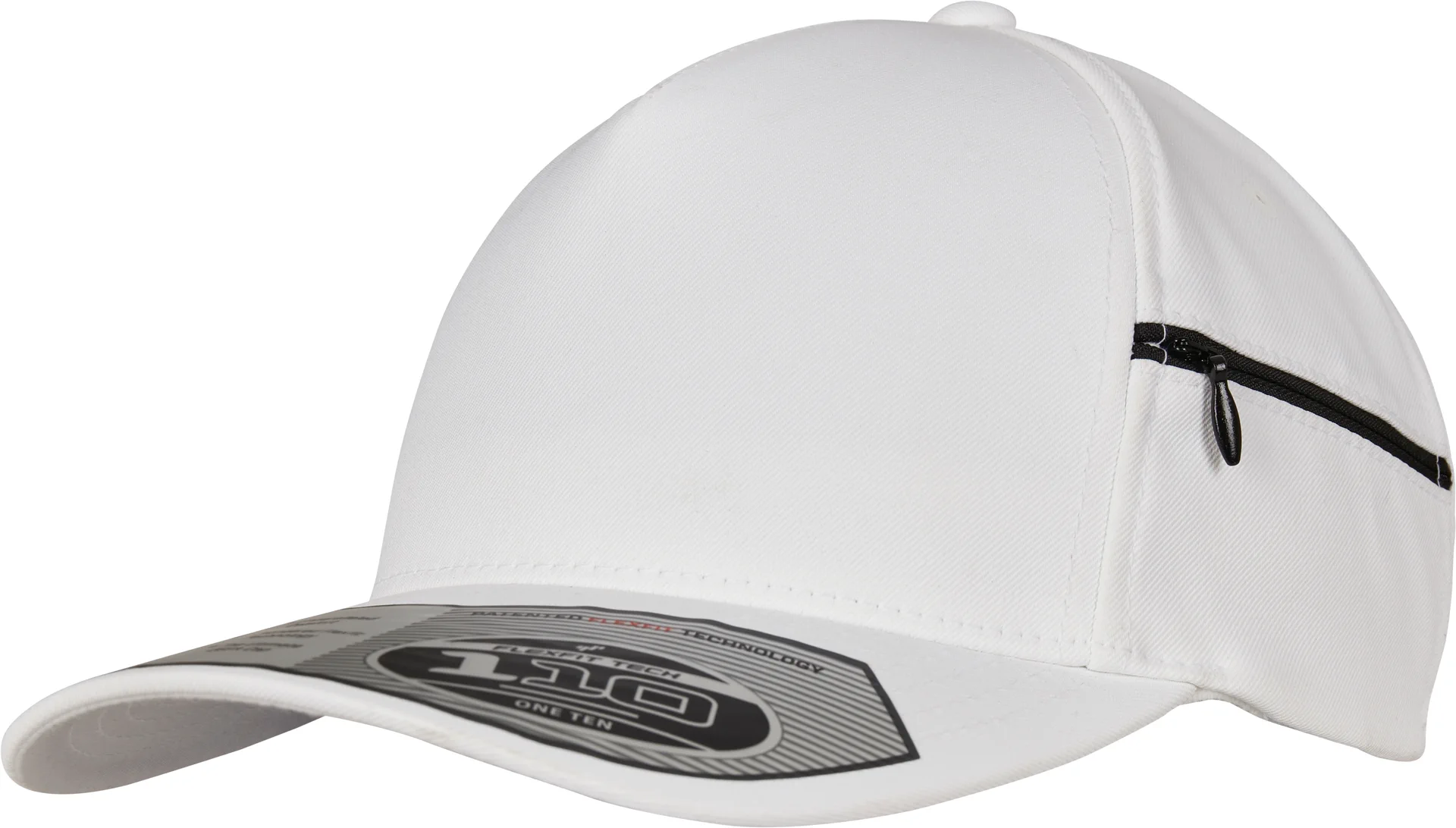 flexfit-110zp-pocket-cap-white-front-1 FLEXFIT Pocket Cap