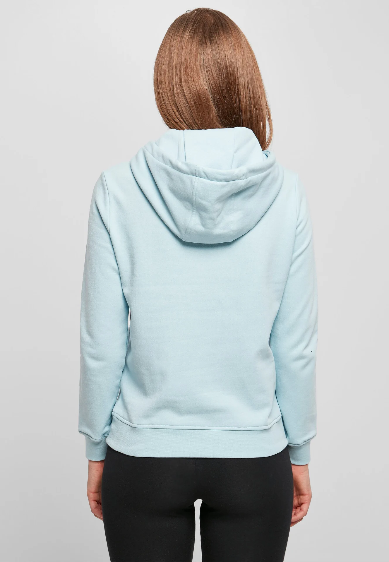 BYB-BB007-ladies-basic-hoody-oceanblue-model-2 Build Your Brand Ladies Basic Hoody