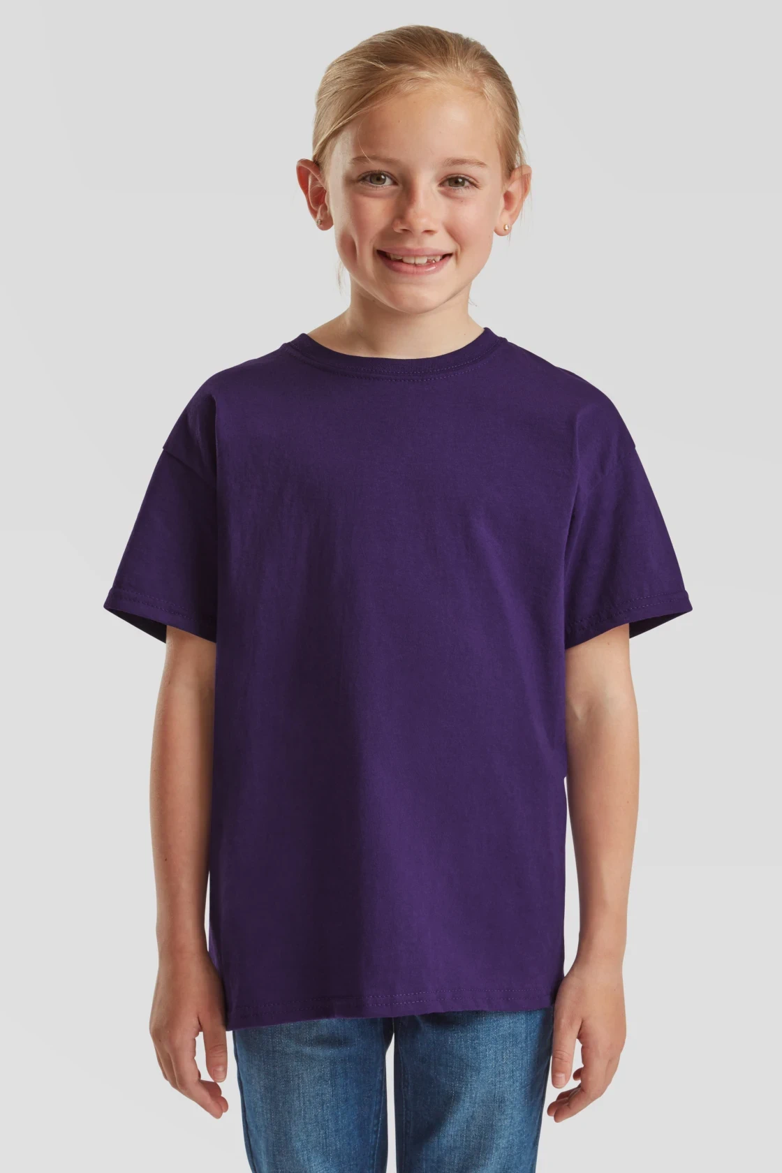 fruit-of-the-loom-61-033-0-kids-valueweight-t-shirt-purple-model-0 F.O.L. Kids Valueweight T