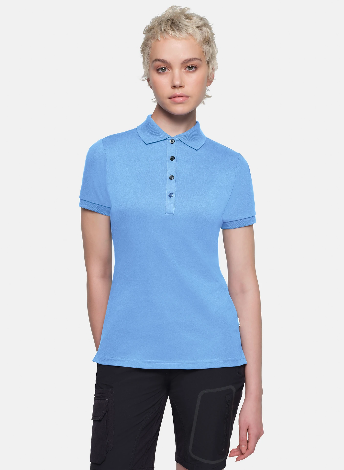 hakro-214-cotton-tec-damen-poloshirt-malibublau-model-0 HAKRO Women-Poloshirt 214 Cotton-Tec