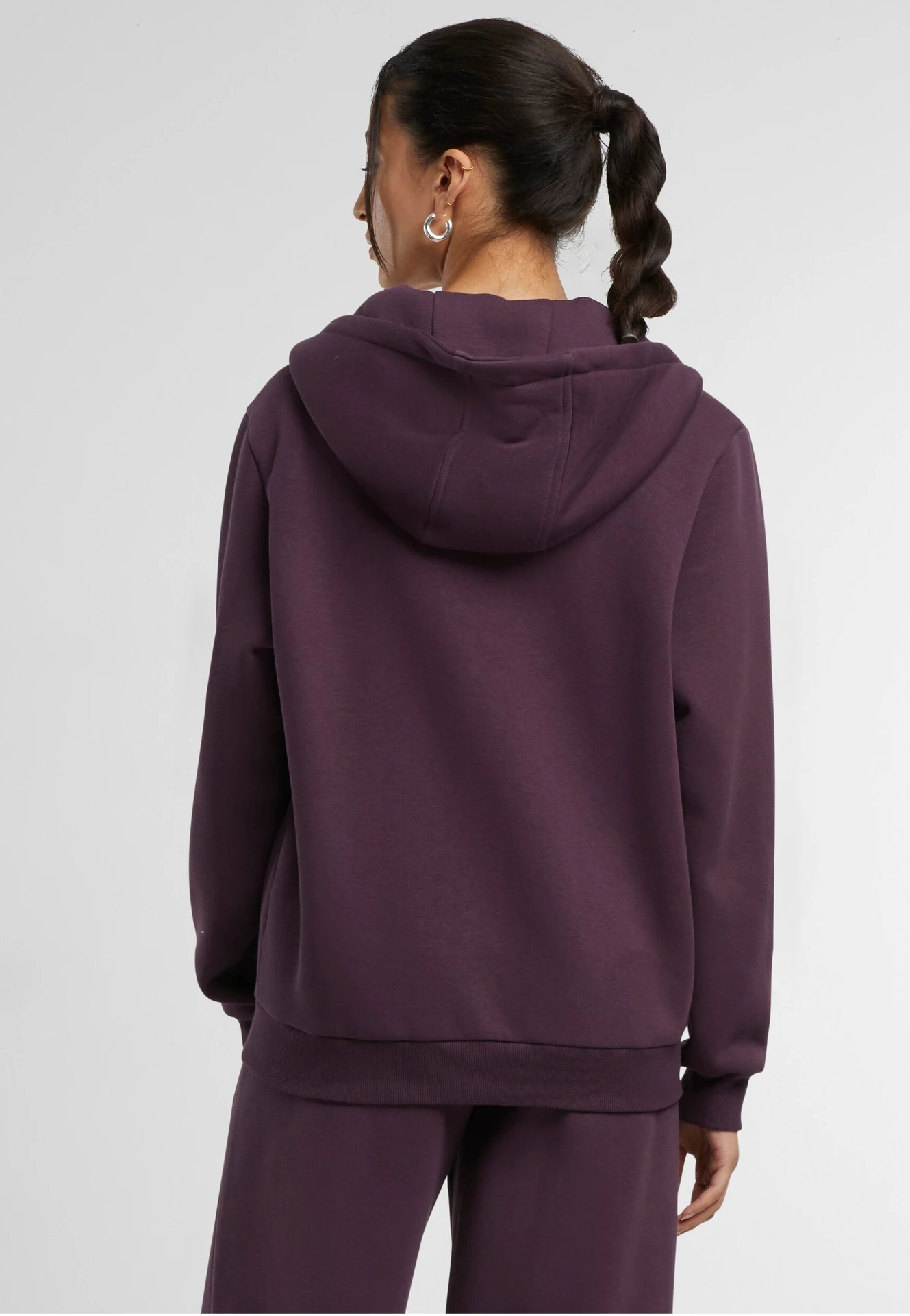 Build Your Brand Ladies Fluffy Zip Hoody