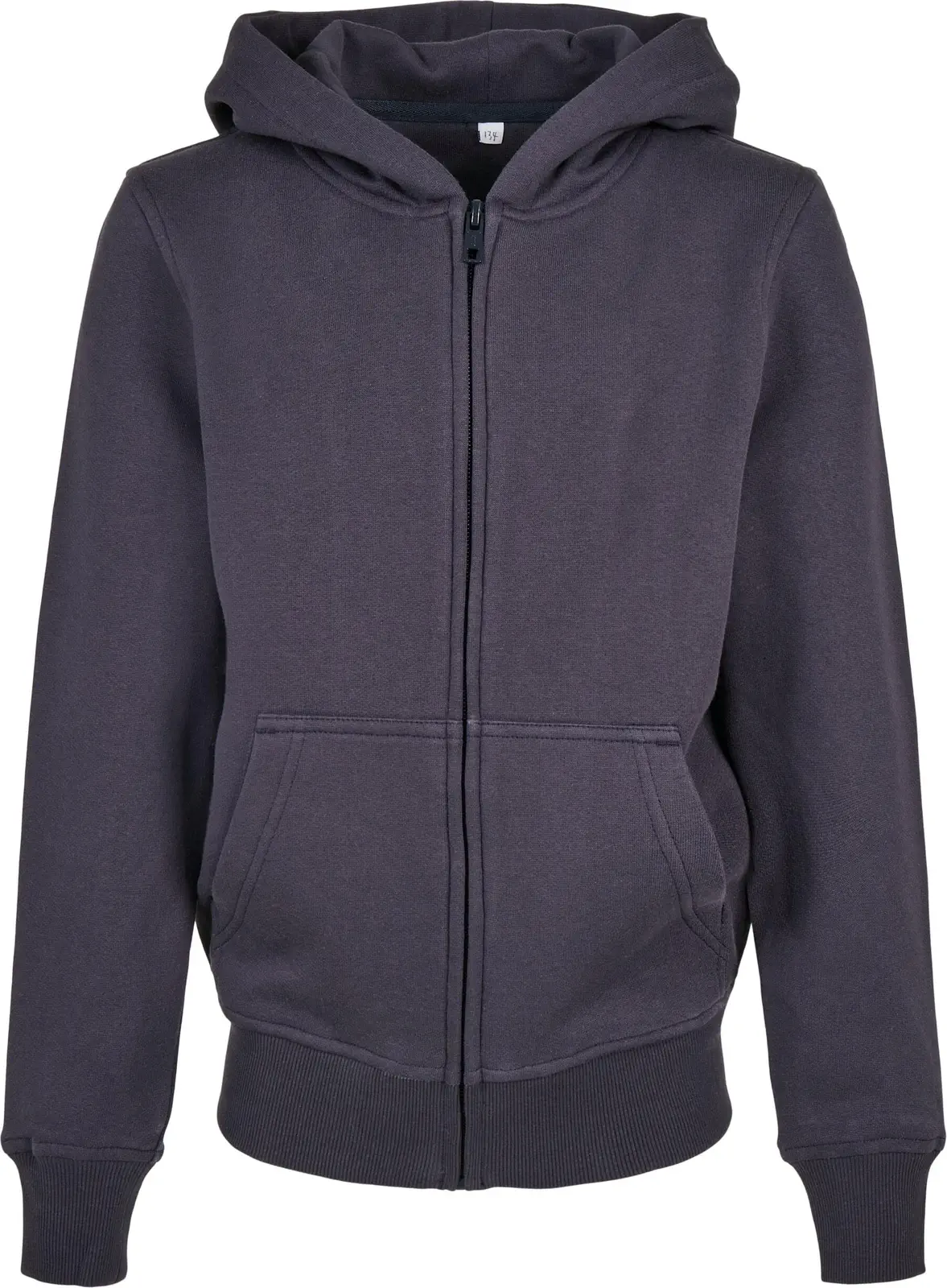 BYB-BY188-kids-organic-basic-zip-hoody-navy-front-4 Build Your Brand Kids Organic Basic Zip Hoody